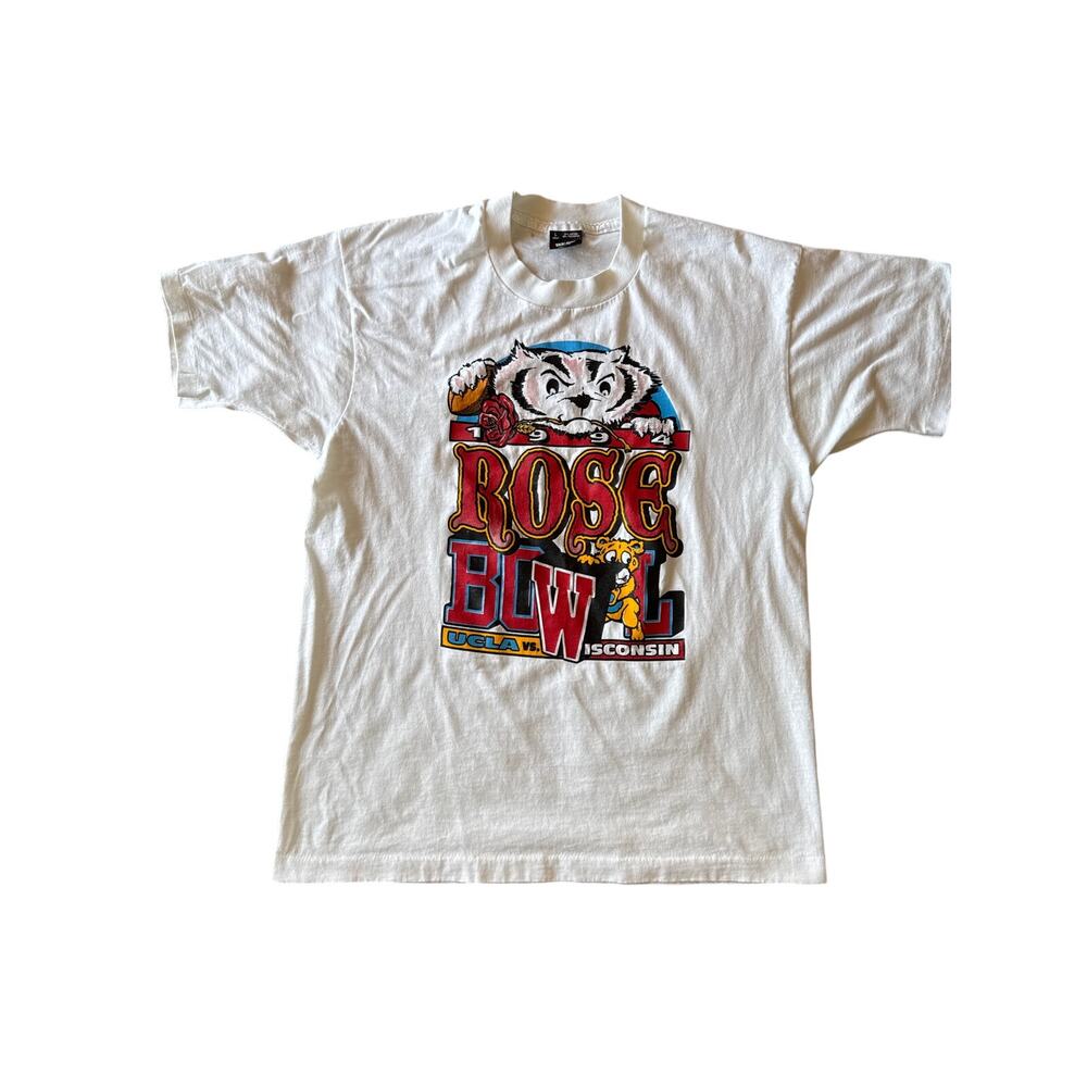 Vtg ‘94 Rose Bowl Wisconsin Badgers Vs. UCLA Bruins USA Made Single Stitch L Tee